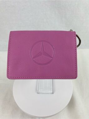 Mercedes Pink Leather Key & Card Holder